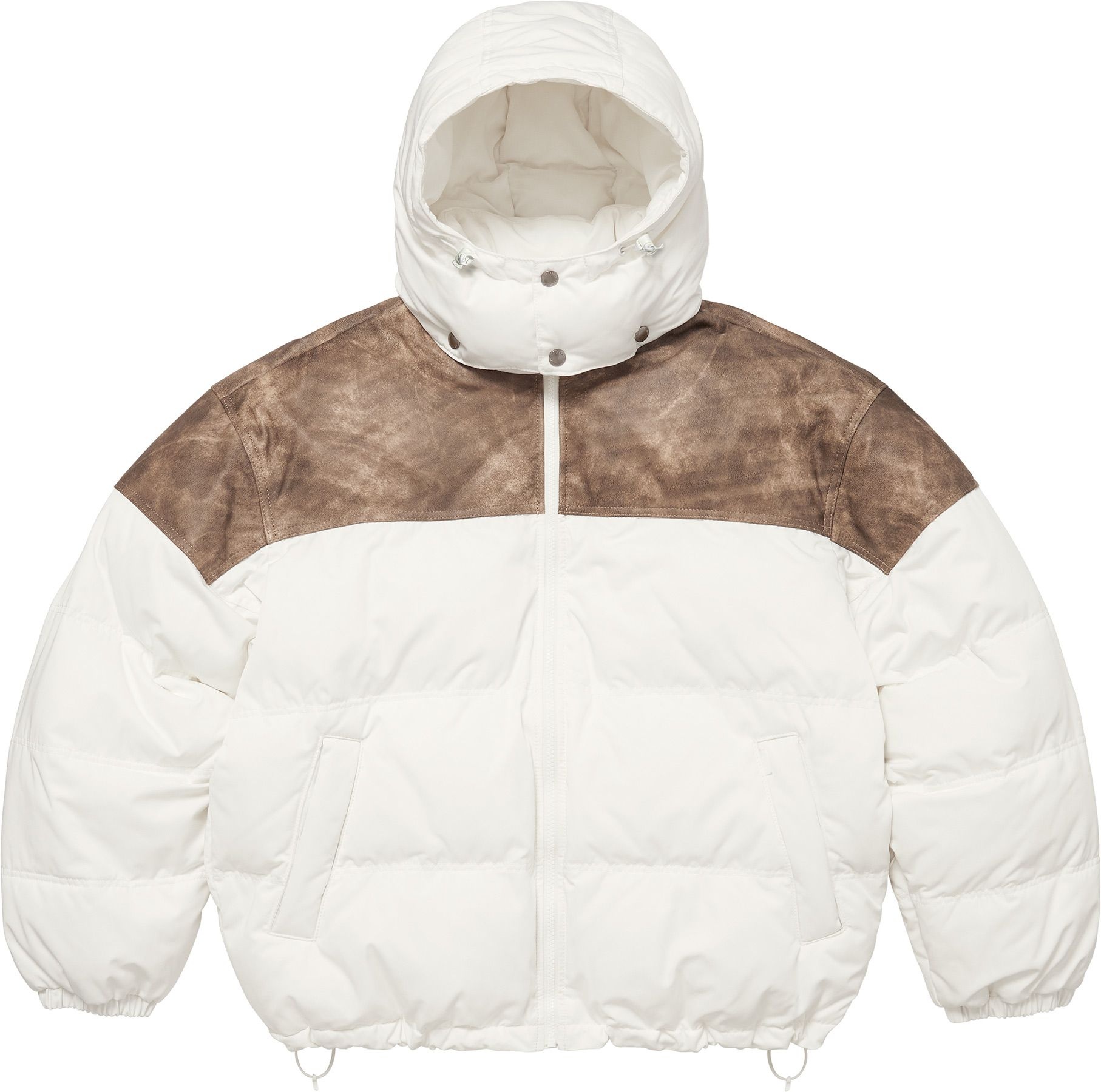 Leather Yoke Puffer Jacket view 25
